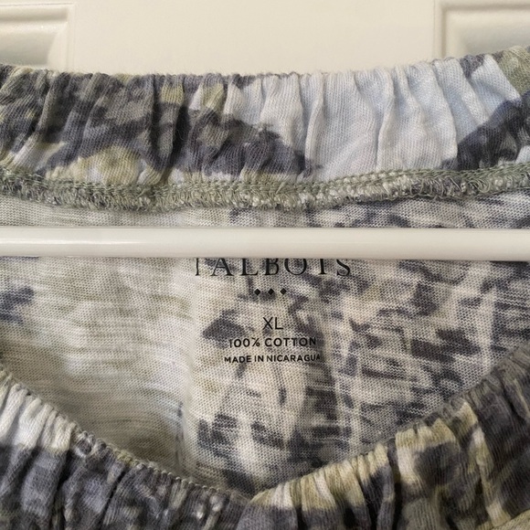 Talbots Patterned Cotton Top - Picture 4 of 5